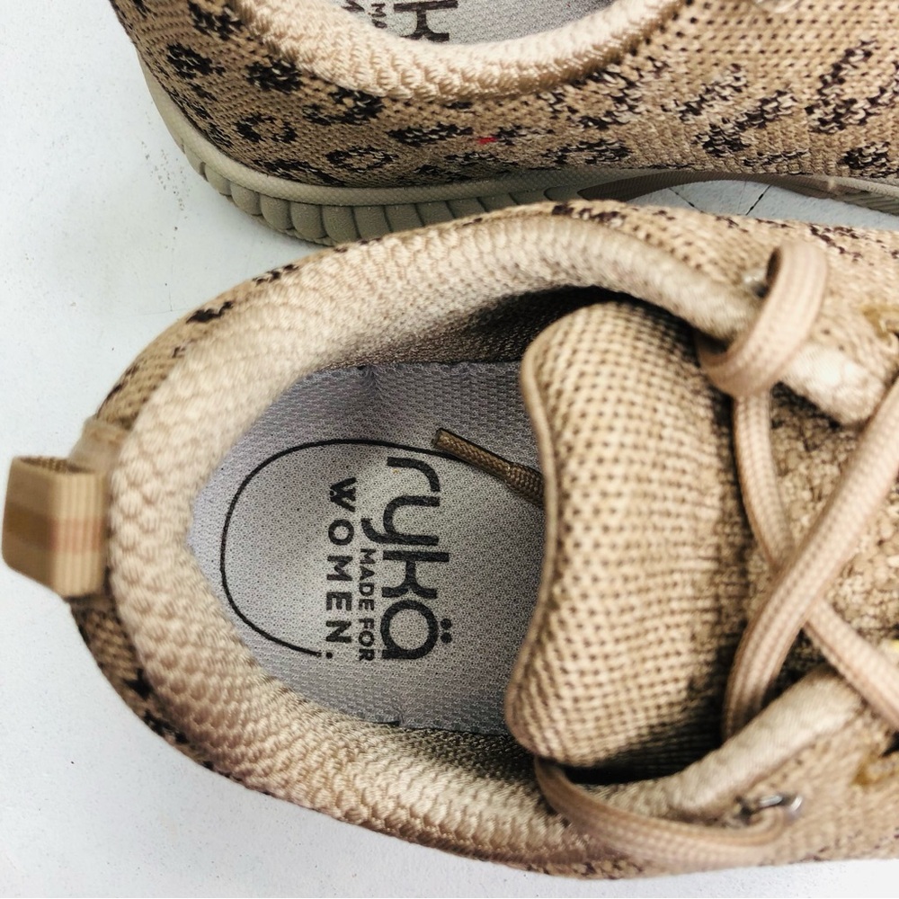Orthofeet Coral Walking Shoe stretchable knit leopard print SZ 7.5 R1 - Picture 9 of 12